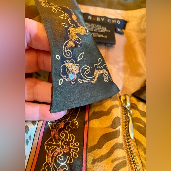 ⚜️Ruby Cho Silk Zip-up Jacket⚜️ VINTAGE - Picture 5 of 13